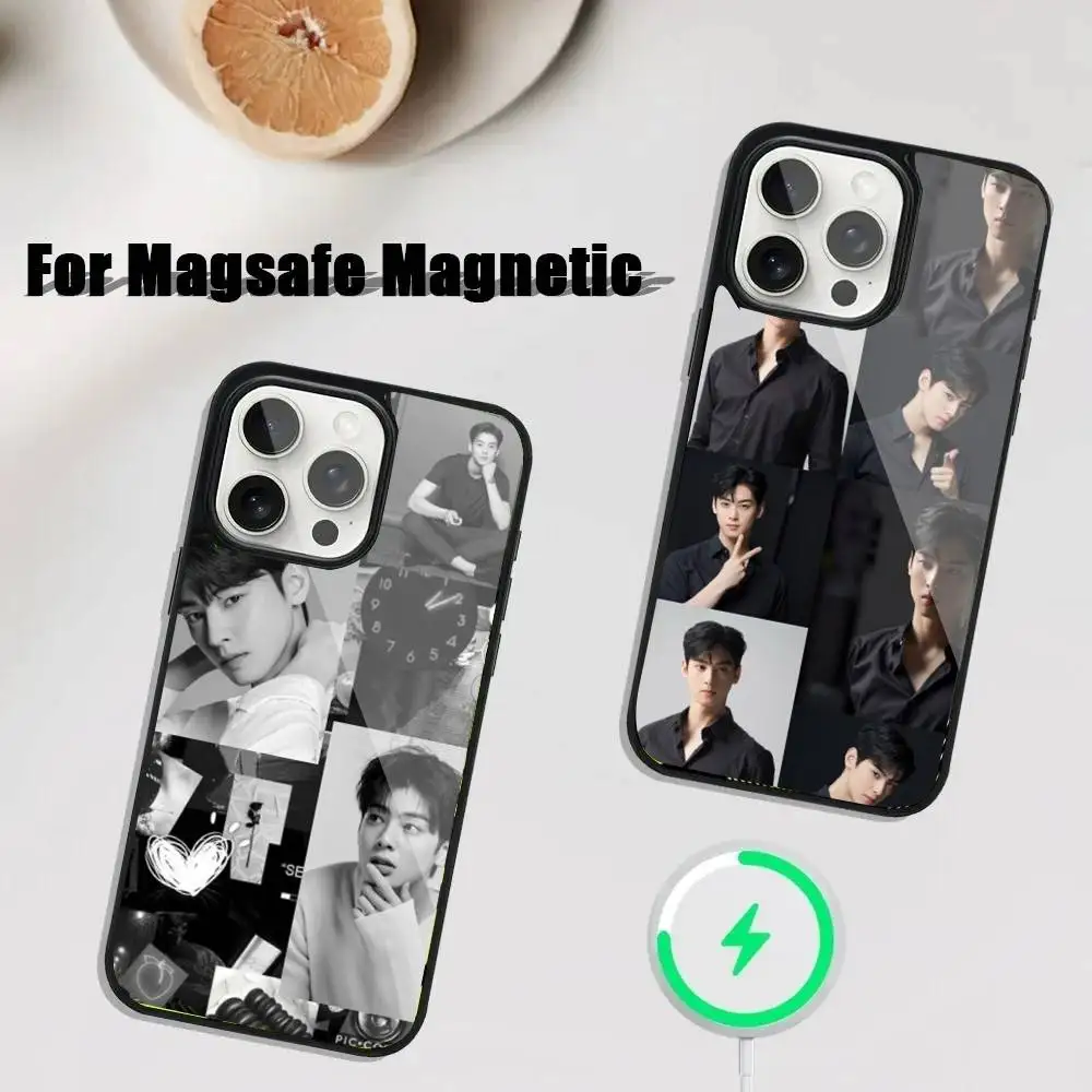 

Cha E-EunWoo Phone Case For iPhone 16,15,14,13,12,11,Plus,Pro,Max Mini Magsafe Magnetic Wireless Charging