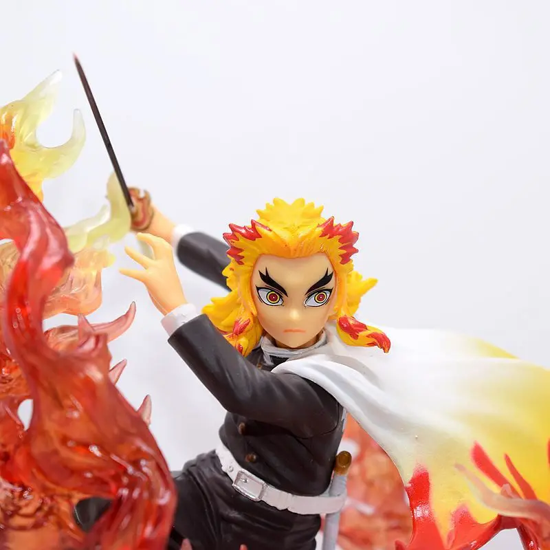 Rengoku Kyoujurou Figures 18cm Demon Slayer Anmie Figure Gk Flame Inflammation Column Model Kyoujurou Anction Figures Dolls Toys