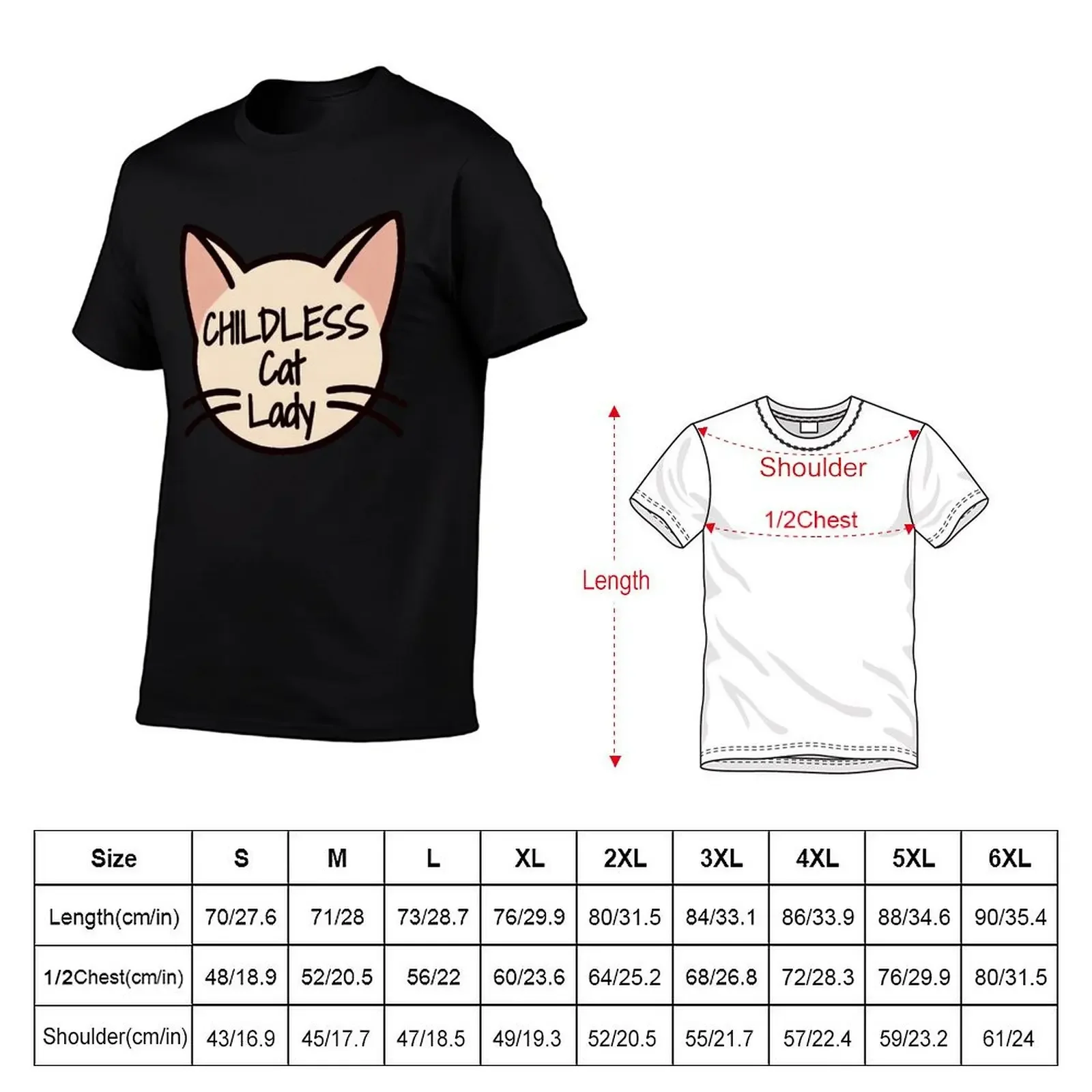 Childless Cat Lady T-Shirt summer clothes heavyweights oversized graphic tee for a boy heavy weight t shirts for men