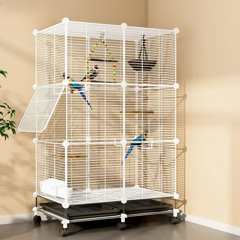 

Feeder Large Bird Cage Parrot Breeding Courtyard Canary Home Bird Cage Carrier Habitat Jaula Decorativa Pet Products RR50BC