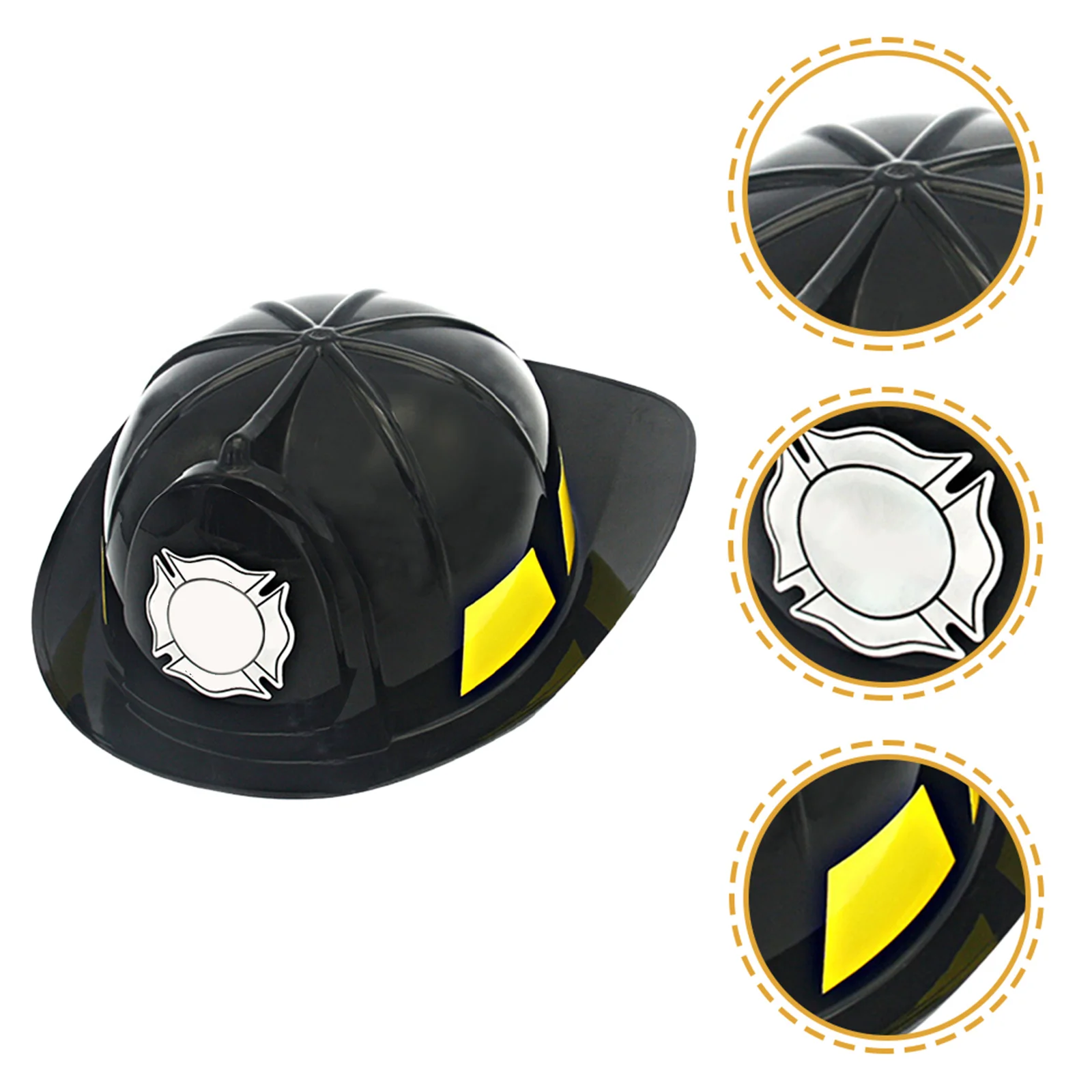 4pcs Safe Helmets Plastic Children Toy Kids Fireman Hat Decorative Fire Simulated Firefighter Hat Festive Supplies Children