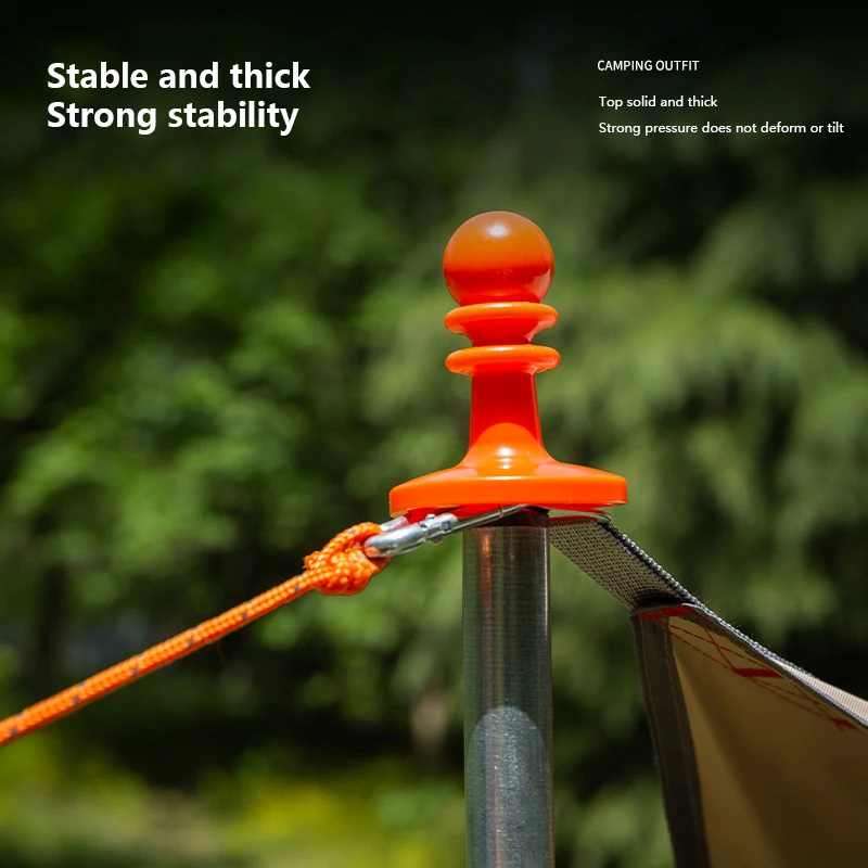 4Pcs Lightning Proof Cap Camping Tent Pole Awning Rod Support Bar Anti-Thunder Protection Cover Safe Awning Rod Outdoor Tent Hat