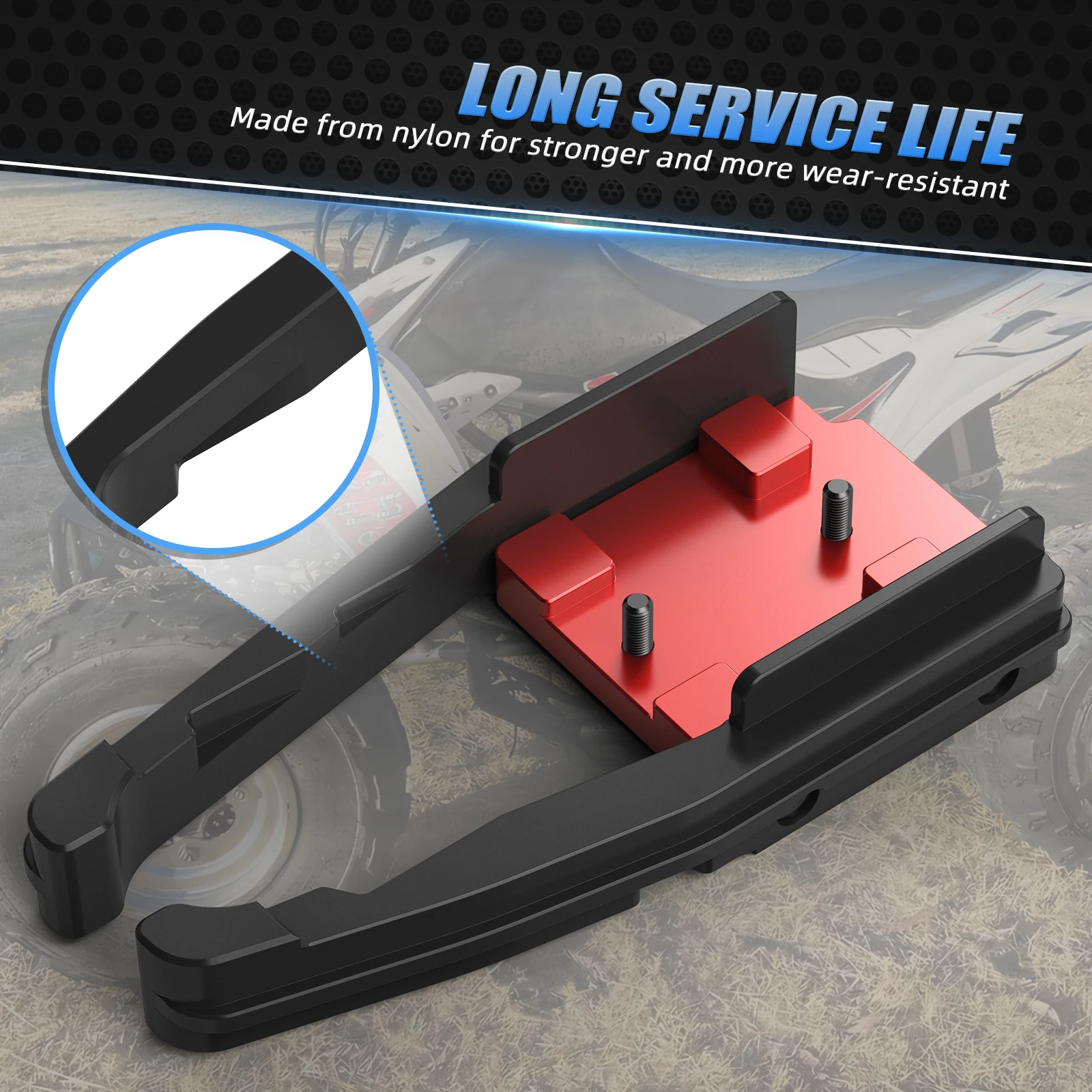 For Honda TRX450R 2006-2009 Swingarm Chain Buffer Guide ATV TRX450ER TRX 450R 52170-HP1-000 Aluminum Alloy & Nylon