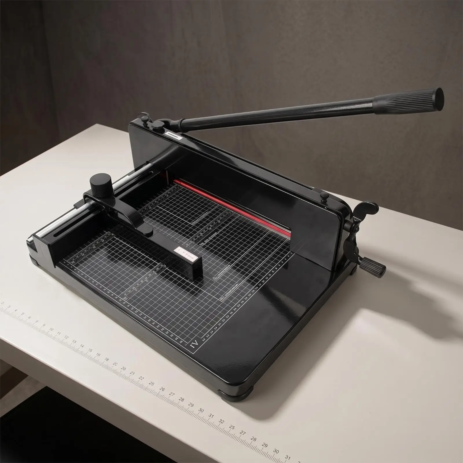 Manual Paper Cutter with Steel Base Tabletop for Workplaces, Copy Shops, Classroom