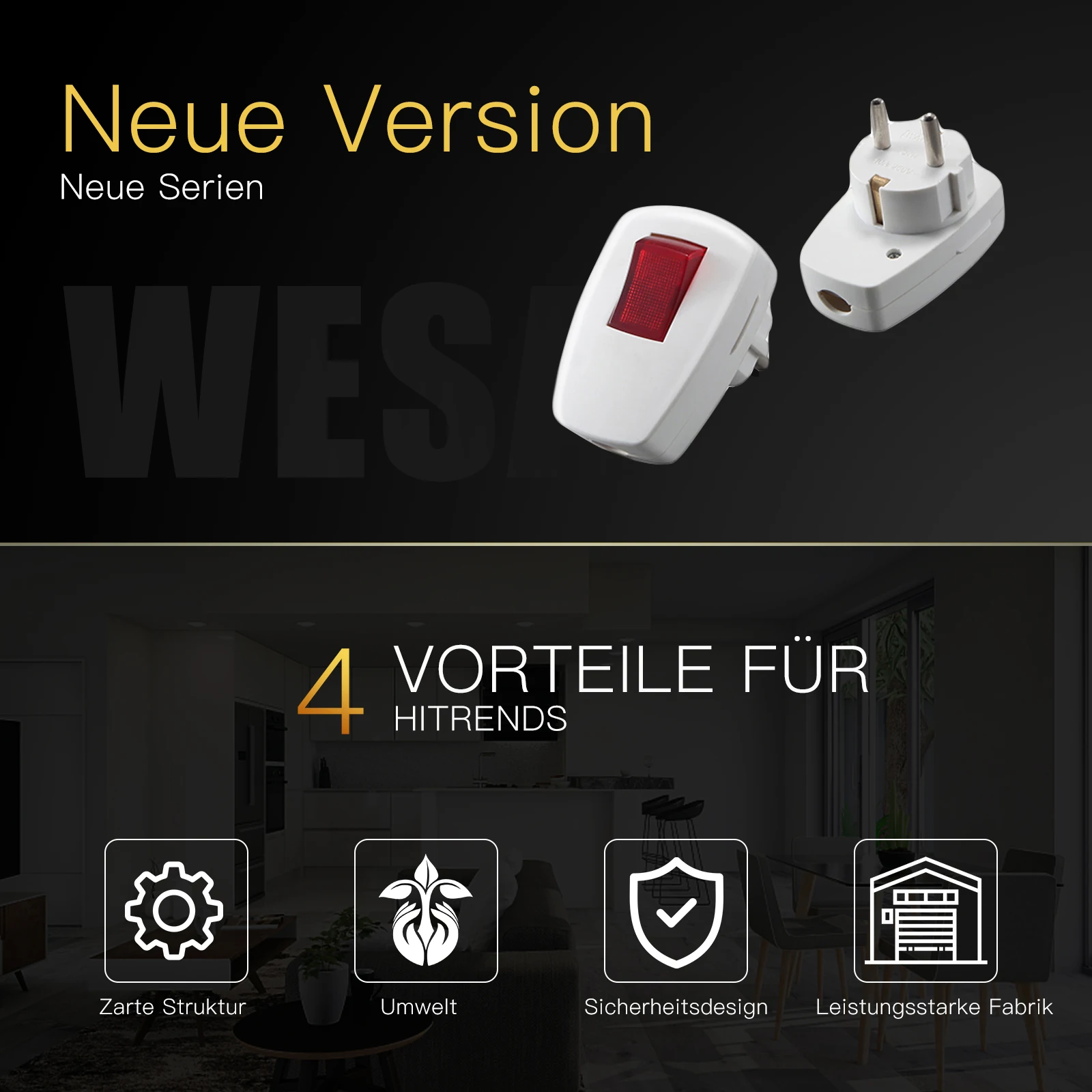 3 uds enchufe Schuko enchufe de alimentación recargable con interruptor estándar alemán 250V UE adaptador de enchufe eléctrico Schuko conector de cableado