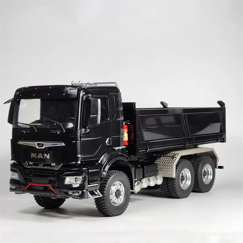 Modelo de feijão mágico escala 1/14 rc caminhão basculante hidráulico de controle remoto simulação elétrica veículo de brinquedo off road resistente