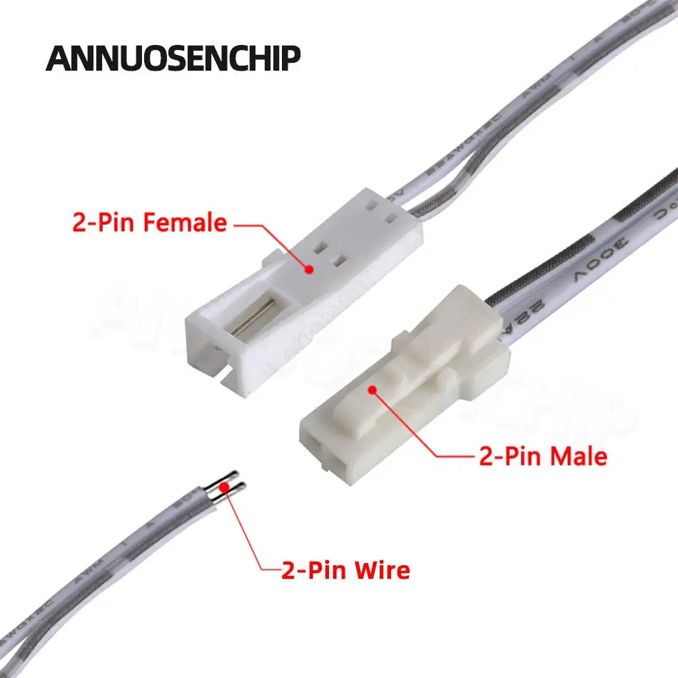 2m DuPont connettore cavo 2 Pin porta maschio femmina linea di collegamento armadi armadio alimentazione LED Strip Lights prolunga cavo di aggancio