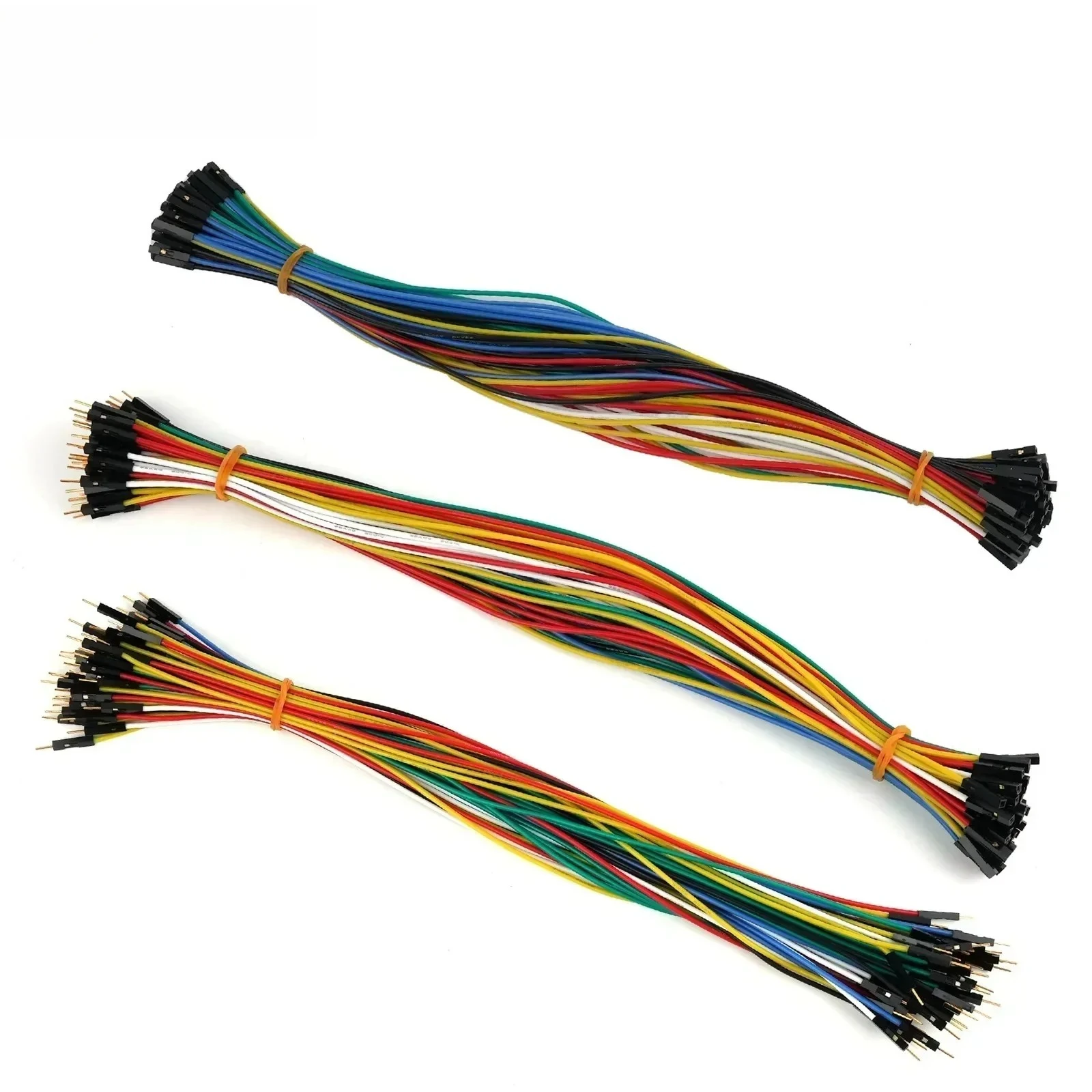 30cm 22AWG Silicone Jumper Wire Set with Gold Plated Terminals for Breadboard Testing - 60pcs for Electronics Enthusiasts