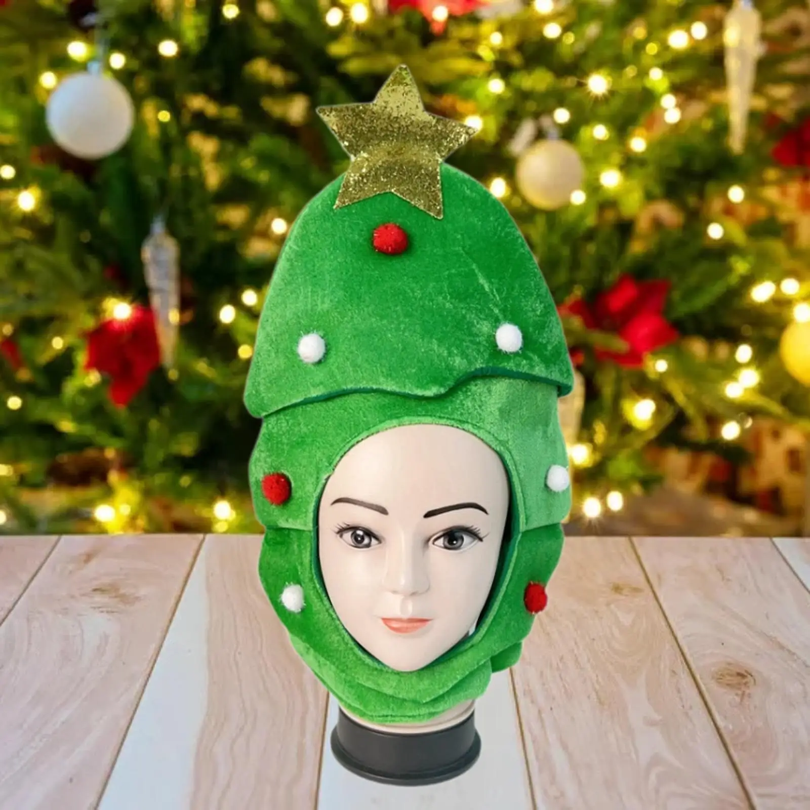 Chapeau d'arbre de noël, accessoires Photo, jouet en peluche mignon pour hommes et femmes, couvre-chef pour