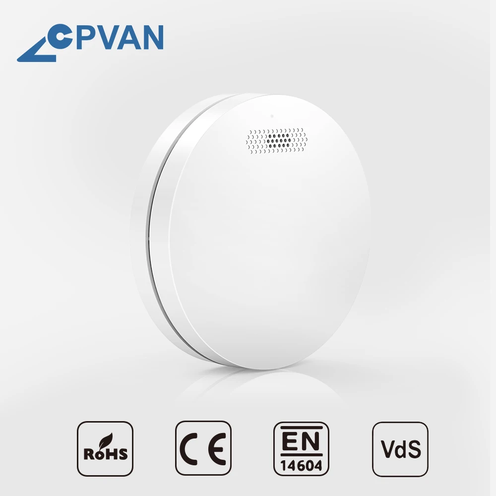 CPVAN Independent Smoke Detector Fire Alarm Protection Smoke Sensor For Home Security Protection 85dB Fire Sound Alarm