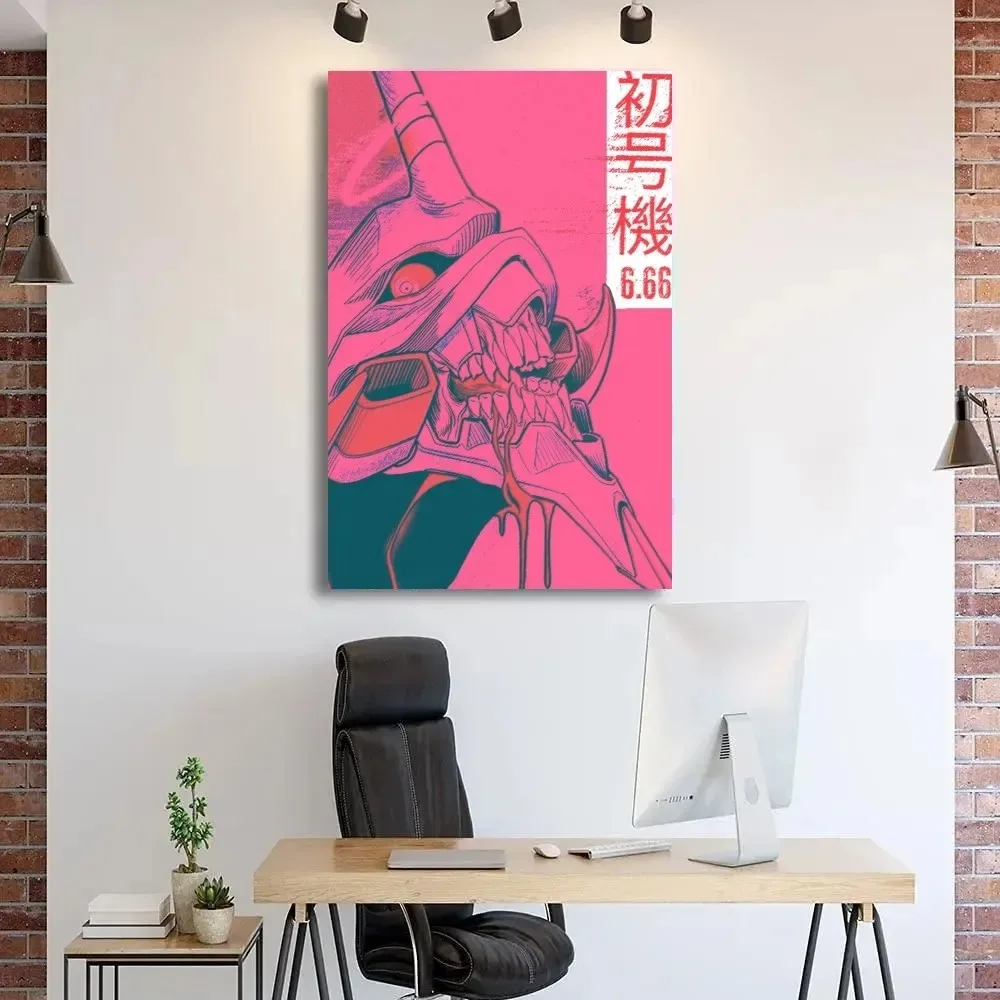 Anime Neon Genesis Evangelion EVA Unit 01 Unframed Canvas Print Wall Art Poster for Living Room Bedroom Game Room Home Decor view 4