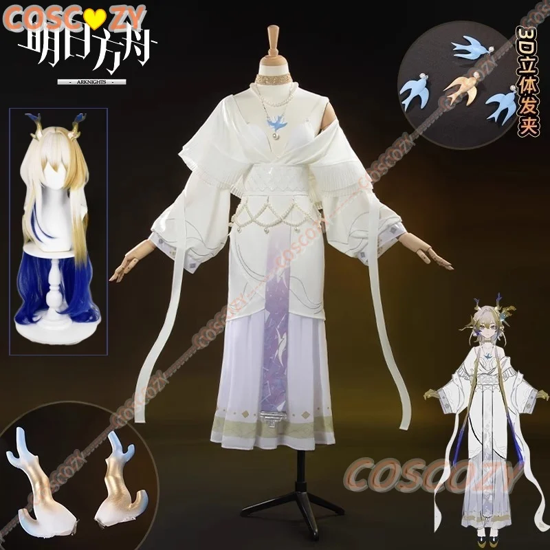 

New Year's Limited Edition Shu Cosplay Game Arknights Costume Shu Wig Uniform Deer Suit Party Anime Outfit for Woman Clothing