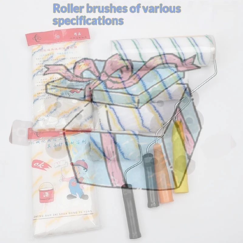 【CCA】Paint Roller Brush Multiple Sizes High Density Lint Free Fabric Perfect For Home Wall Painting DIY Renovation Projects