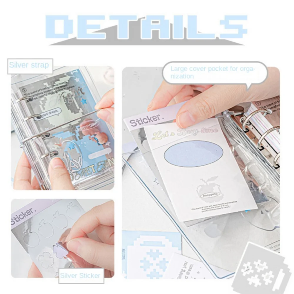 Briefpapier Hand Grootboek M5 Pocket Bindmiddel Notebook Draagbare Mini losbladige Notebook Esthetische Bindmiddel Hand Account Boek Kids Gift