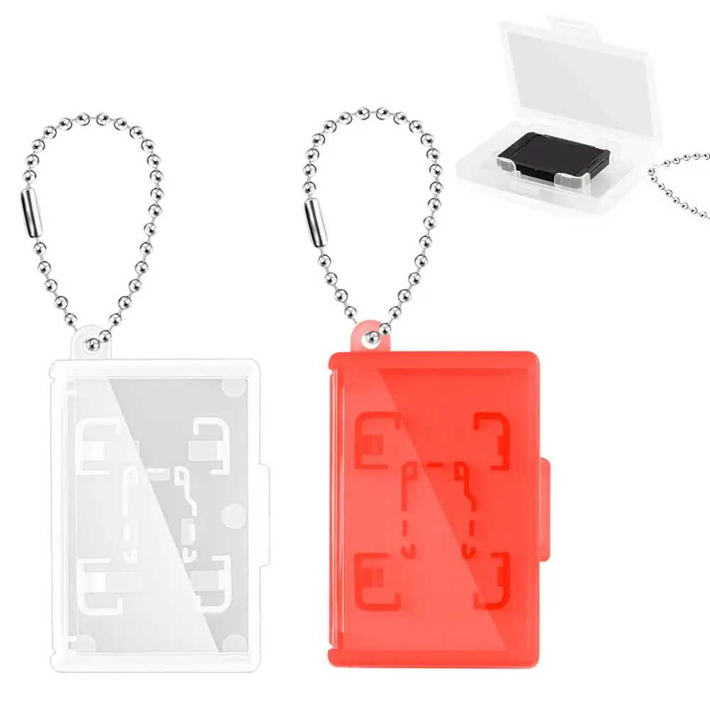 Portable Mini Clear Game Card Case Keychain Anti-lost Anti-scratch Gaming Cards Storage Box for SWITCH Oled Card Storage Bo N2W6