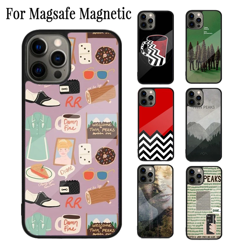 Welcome To Twin Peaks Magnetic Phone Case Coque For iPhone 16 15 14 Plus 13 12 Mini 11 Pro Max Magsafe Wireless Cover Capa