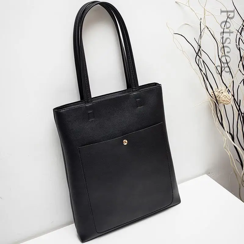 

Female Handbags Women's Large Capacity Shoulder Bag Simple Casual Shopper Tote Bags PU Leather Soft Office Bag Bolso Mujer