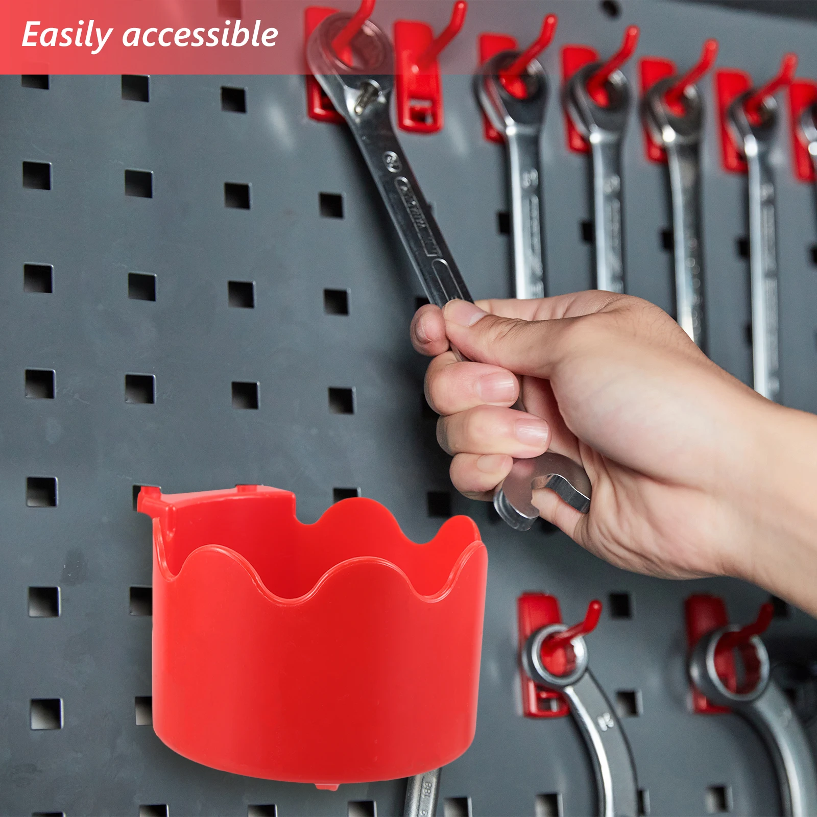 

Car Washing Tool Plastic Rack Square Hole Pegboard Accessory Sprayer Bottle Holder Abrasives Storage Gardening Watering Outdoor