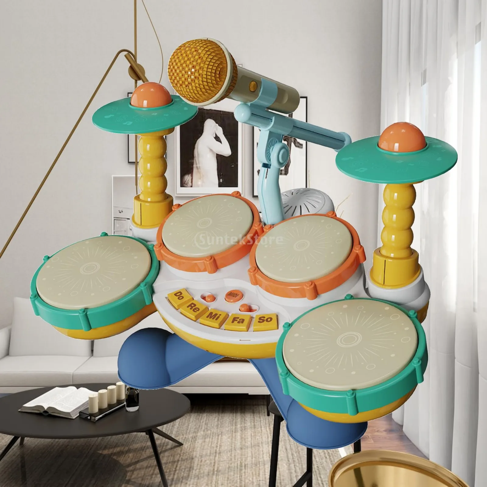 Early Educational Baby Drum Toy for 12 18 Months Infant Musical Learning Light Up Gift for Boy Girl