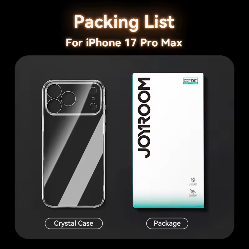 조이룸 아이폰 17 크리스탈 투명 PC 황변 방지 렌즈 보호 커버