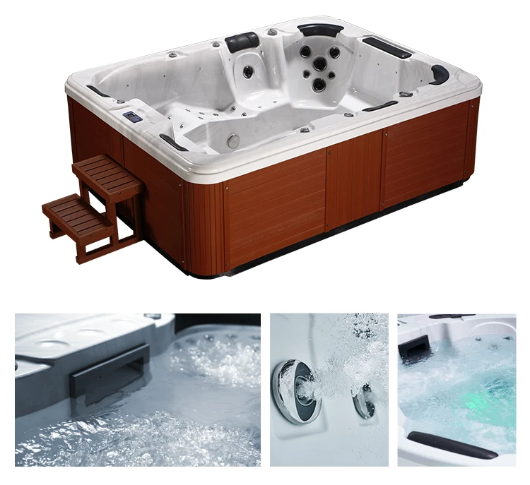 6 Person Massage Acrylic Swim Spa Tubs Outdoor Whirlpool Hot Tub