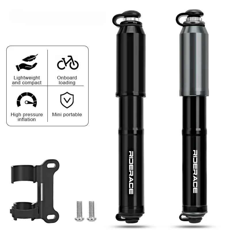 

Portable Bike Pump With Hose Aluminum Alloy Bicycle Hand Air Pump Presta Schrader Valve Hand Inflator Cycling Accessories