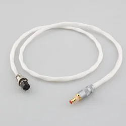 HI-End GX16-4 Pin to 5.5*2.1mm Female Pure Solid Silver DC Cable Phono amplifier cable DC Linear power supply cable