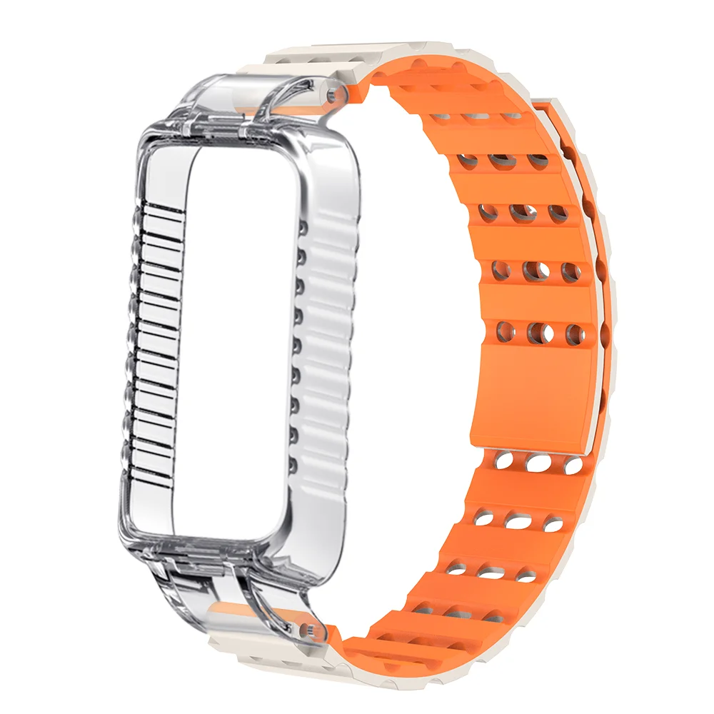 

Magnetic Band with Breathable Air Hole & Protective Case For Honor Band 9 Smart Watch Durable Silicone Quick Release Adjustable