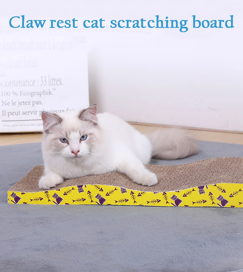 Cat Scratcher Corrugated Paper Multiple-Style Cat Scratch Pad Sharpen Claws Thickening  Corn Glue Decal Cardboard Pet Toy