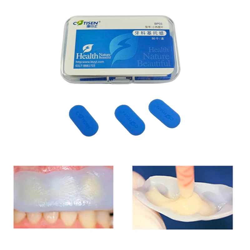 50Pcs Dental Quick Impression Base Trays Wax Thermoplastic Molding Polymer Sheet DMG LuxaForm Temporary Crown Thermoplastic