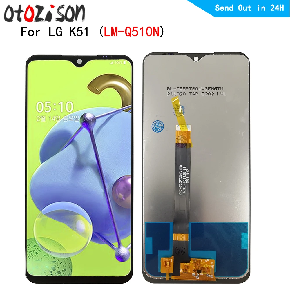 

6.5" IPS Display Screen For LG K51 LM-Q510N LCD With Frame LCD Screen Touch Panel Digitizer Assembly For LG K51