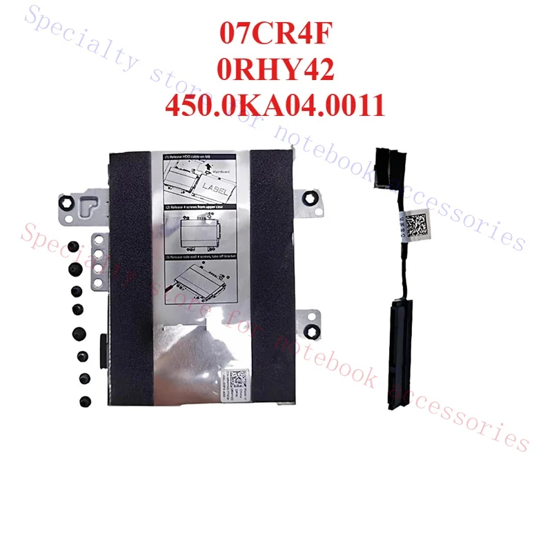 For Dell Latitude 3410 E3410 SATA Hard Drive HDD SSD Connector Flex Cable Bracket Stand Caddy 07CR4F 0RHY42 450.0KA04.0011