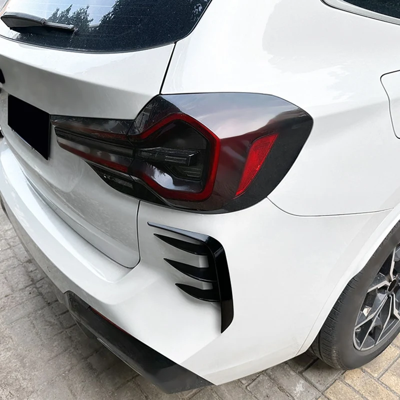 Car Glossy Black Rear Bumper Splitter Spoiler Rear Canard Air Vent Trim For BMW X3 G01 LCI M Sport 2022-2023 Auto Supplies Parts