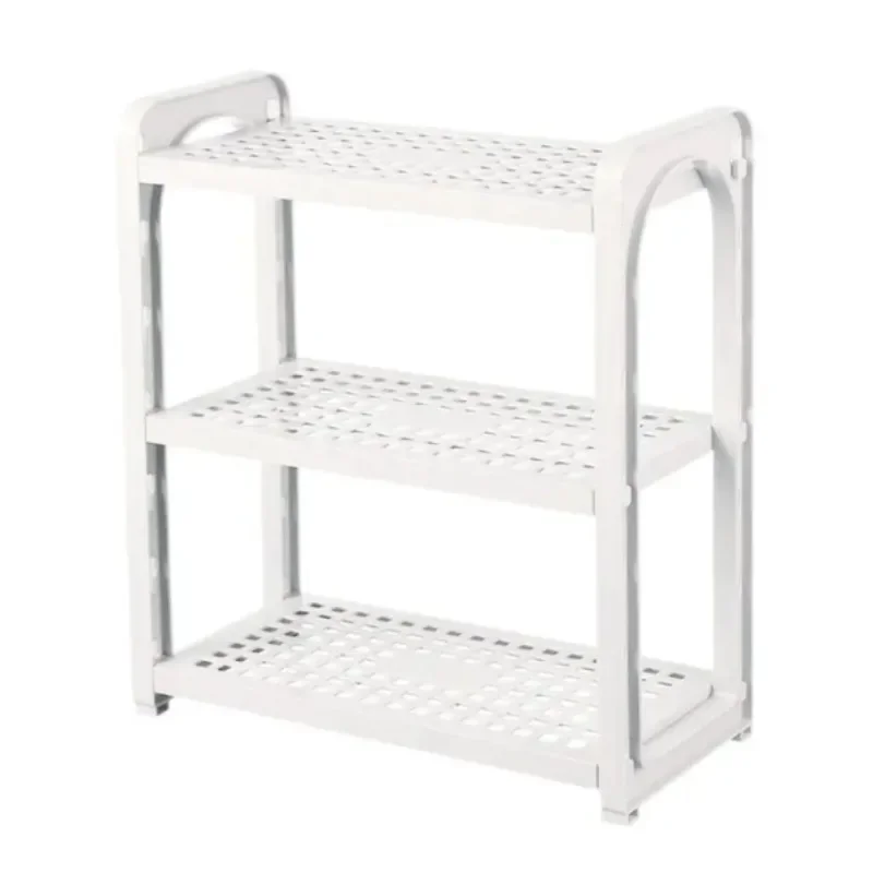 Plastic multifunctional office shelf  3-layer multifunctional cosmetic storage rack