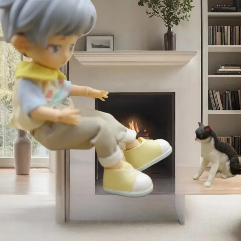 5개 세트 미니 플라스틱 의자 소형 의자 모델 1/12 인형집 가구 세트 인형집 장식 역할 놀이 장난감 어린이용