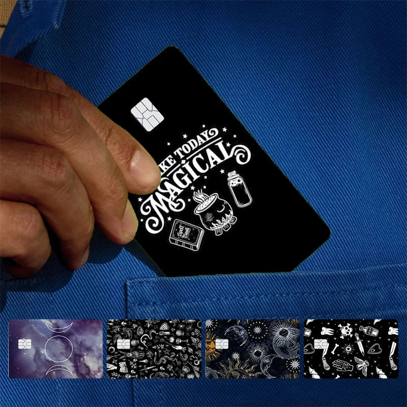 MAGIC Witchy Witchy Sorcery Cover Skin Sticker For Credit Card Bank Debit Bus Card Front Side