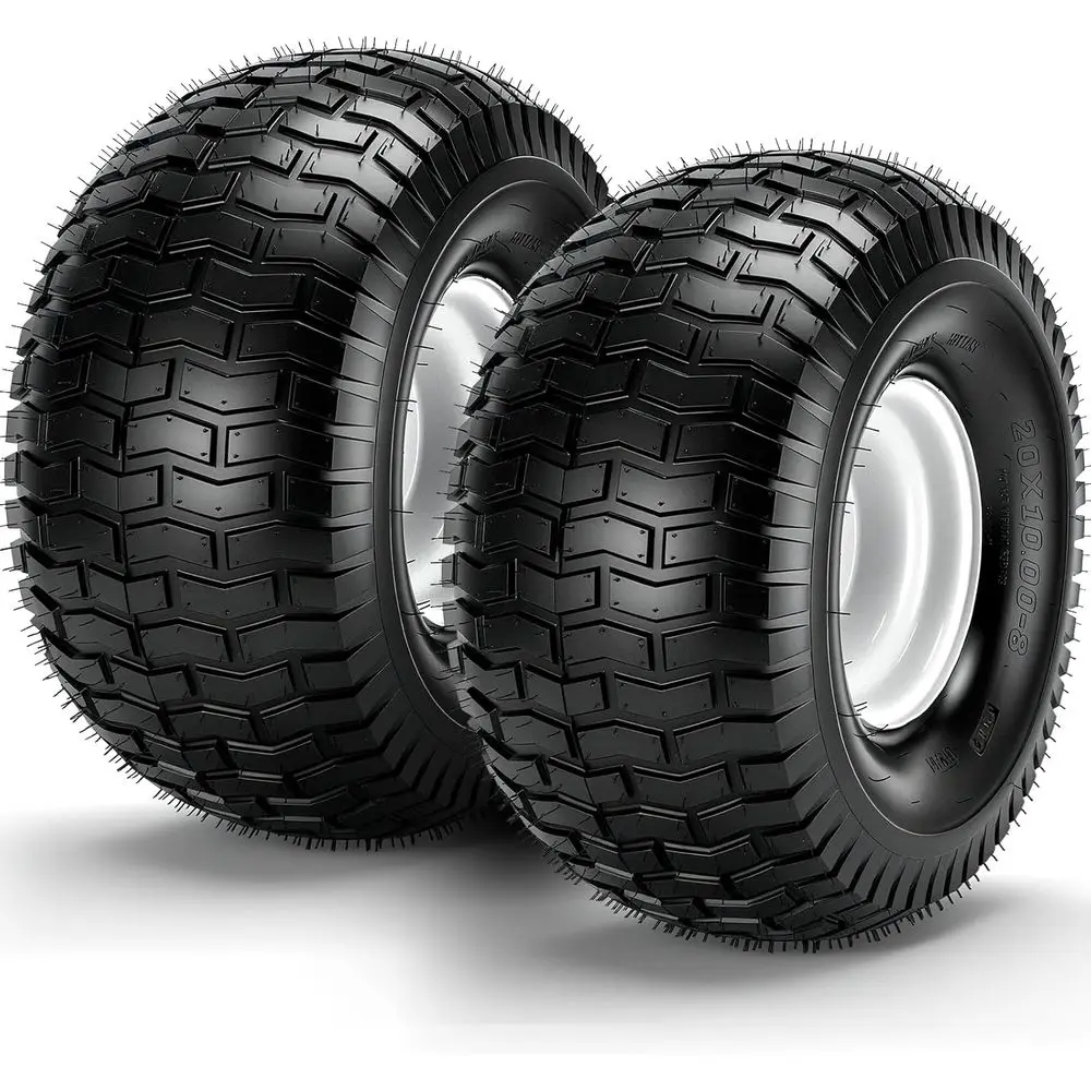 

Комплект из 2 шт., 20x10,00-8, 4-слойные сменные задние шины для газонокосилки с отверстием 3/4 и ступицей со смещением 3,5