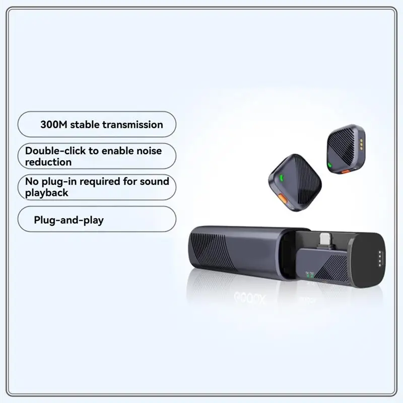 Reliable-Mini Microphone 2.4Ghz Wireless Microphone System Receiver Transmitter For Vlogg Live Streaming B,Mini Microphone 2.4GH