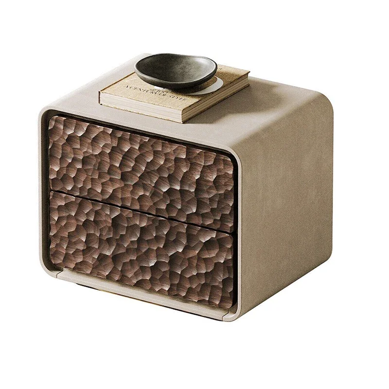 Exquisite luxury design Bedroom bedside table Premium bedside table Storage furniture