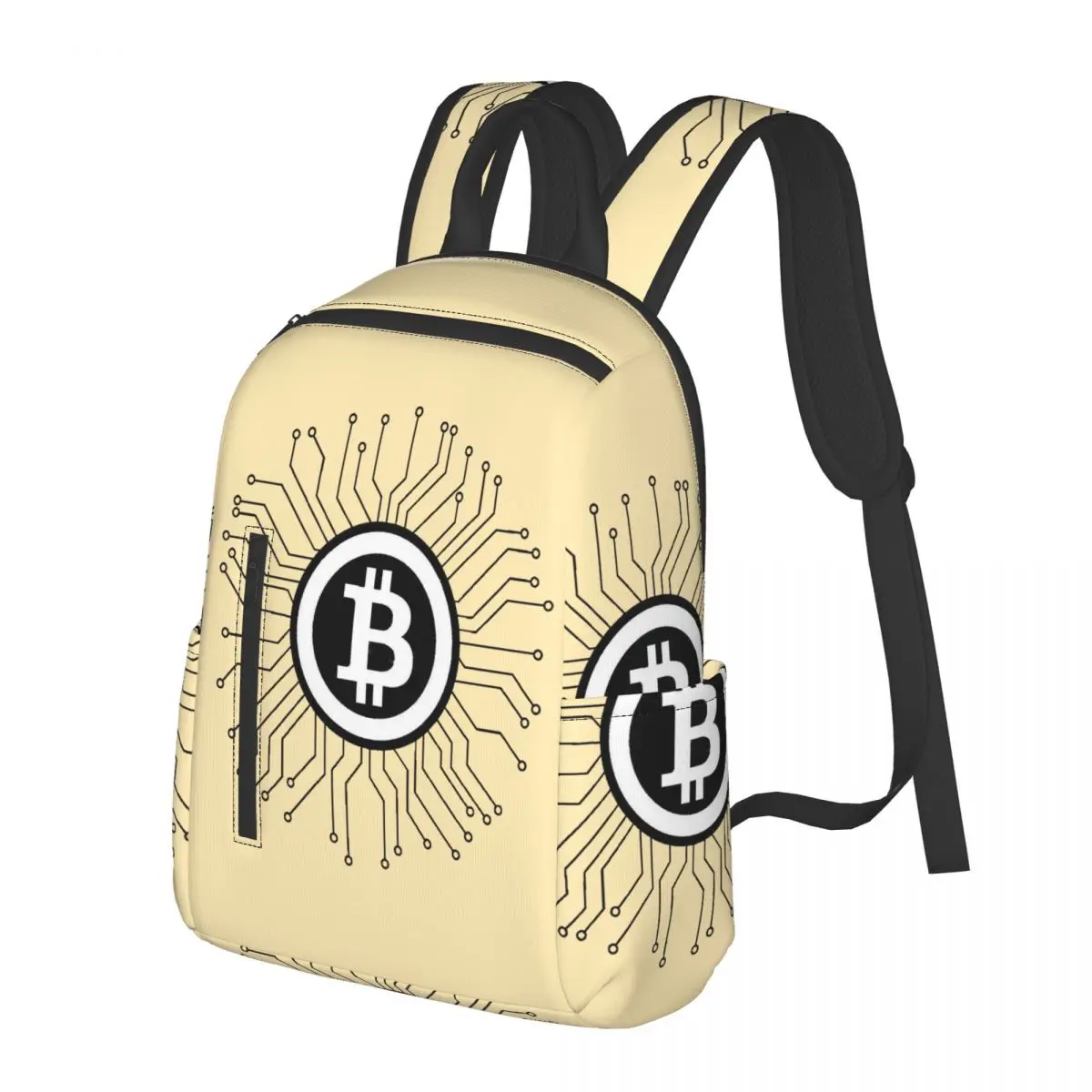 Bitcoin BTC Crypto Currency Student Backpack School Bag Hiking Travel Daypack for Boys Girls Bookbag Shoulder Bags