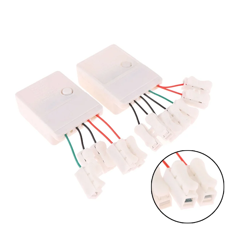 LED String Dimmer EK-04 2/4-Way 8 Function Knob/Solder-Free Type Push Button Type Light Adjustment Controller