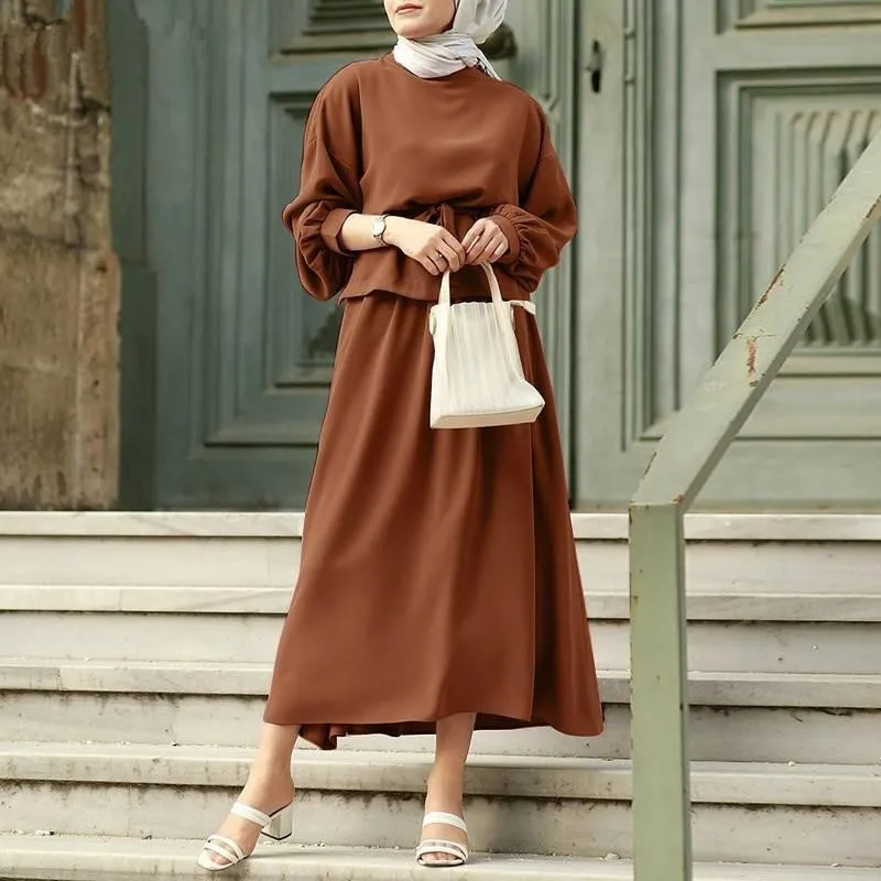 التنانير النسائية عيد 2 قطعة مجموعة مسلم أعلى التنانير الطويلة دعوى الدانتيل يصل متواضع فرقة رمضان المغرب دبي العربية ألف خط وتتسابق