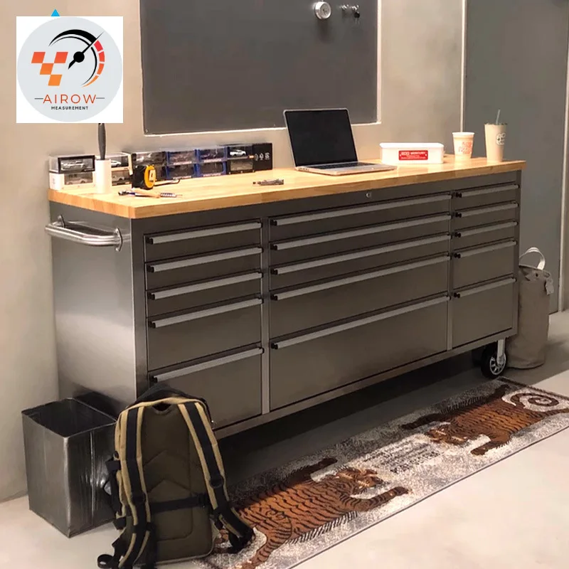 Airow 72 Garage Large Stainless Steel Multifunctional Auto Repair Tool Cabinet Cart Racing Workstation
