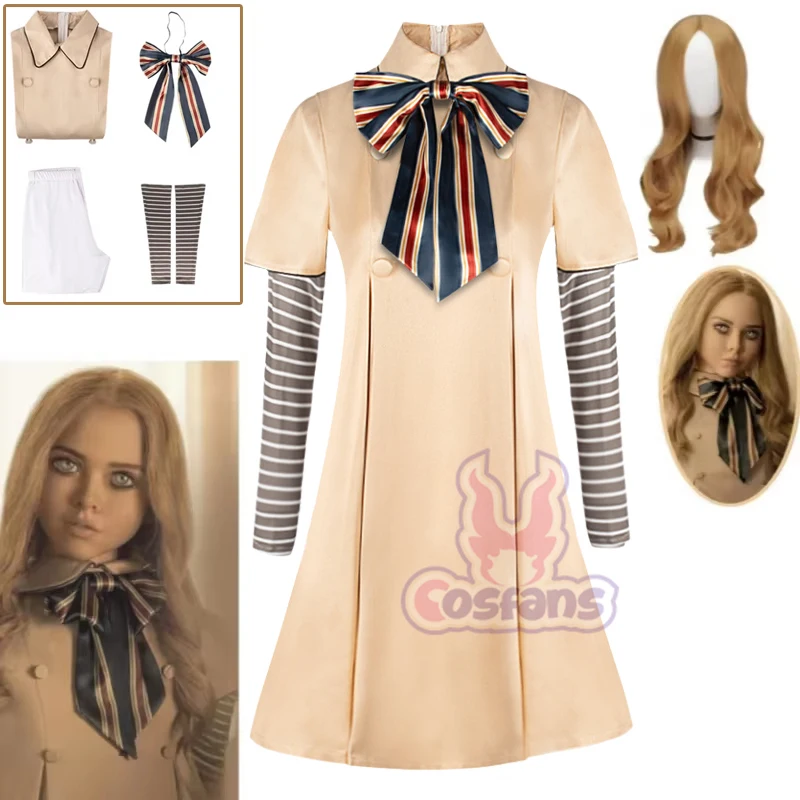

MEGAN Cosplay Dress for Kids Girls Women AI Doll Robots Megan Dresses Uniform MEGAN Girls and Adult Cosplay Halloween Costume
