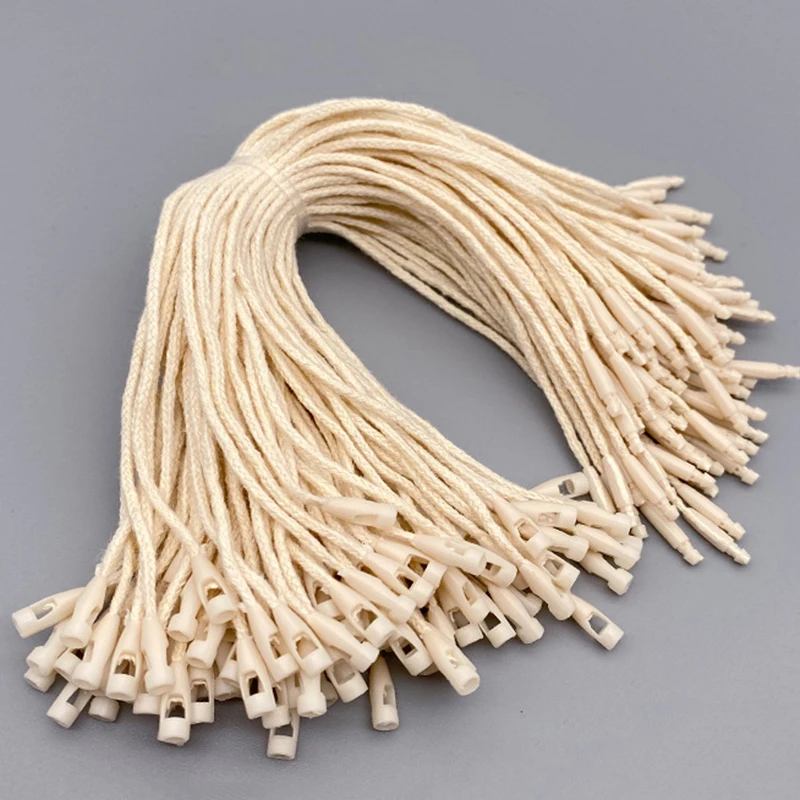 

1000pcs Medium Waxed Cotton Cord Three Strands Commercial Garment Tag General Purpose Household Hand Threaded Rope