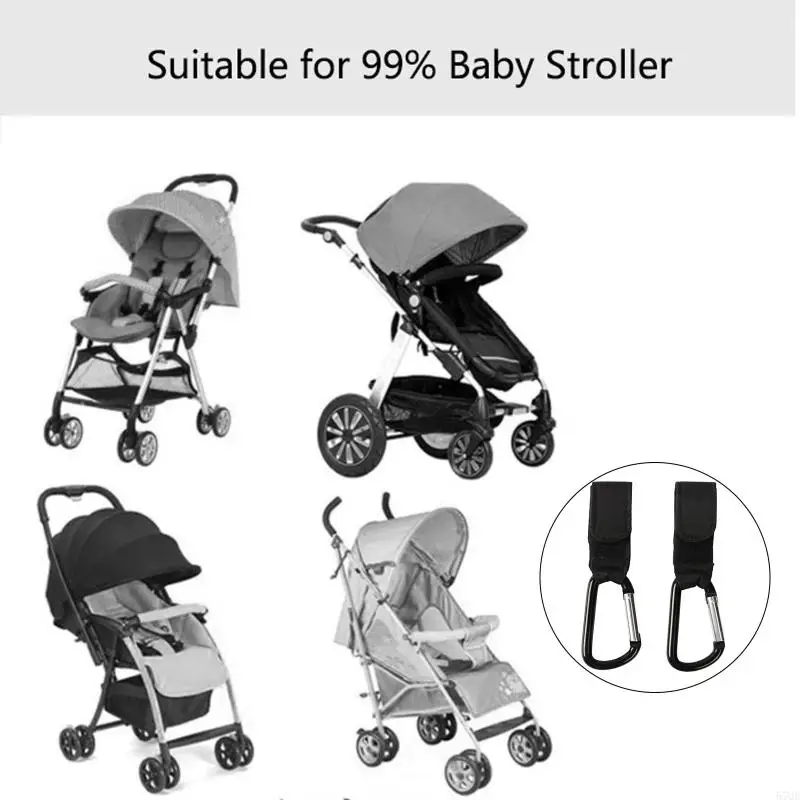 57QE 2 PCS Baby Stroller Hooks Shopping Pram Hook Cart Pushair Hanger Set