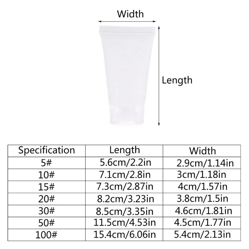 1 PC ภาษาโปลิชคำ Empty CLEAR Tube เครื่องสำอางค์ครีมโลชั่นคอนเทนเนอร์แต่งหน้าขวดใหม่ Dropshipping