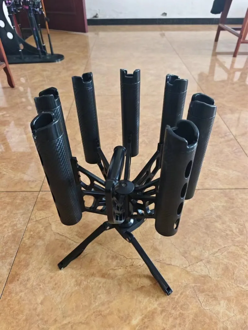 360 Degree Rotating Support Stand 7 Units Adjustable Pole Display Rack