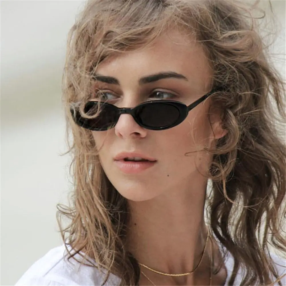 Retro Sun Glasses UV400 Eyewear Sunglasses for Women Oval Sunglasses Fashion Shades