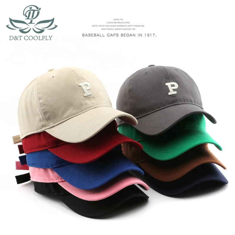 D & T 2022 New Fashion Sun nakładka ochronna mężczyźni kobiety P Logo bawełniany materiał regulowany kolorowy Casual Beach Style Hat czapka z